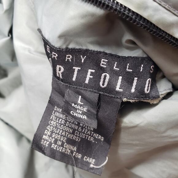 Perry Ellis Portfolio Men's Reversible Down Feather Puffer Jacket Size Large - Picture 4 of 11